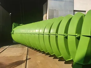 مجفف حلزوني مطلي بمادة PTFE لمنع الالتصاق