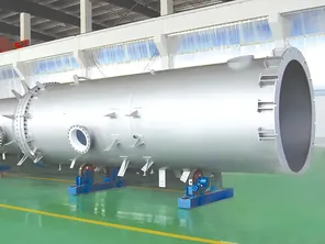 برج تنقية غاز حامض الكبريتيك مبطن PTFE بحمض الكبريتيك (φ2.6 × 22 م)
