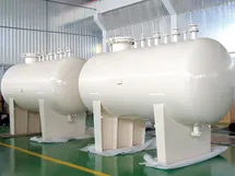 وعاء تخزين المواد الكيميائية الأفقي مبطن بـ  PTFE