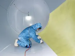 لصق ألواح PTFE داخل الوعاء